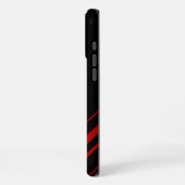 赤と黒の斜線 iPhoneケース (左側面)