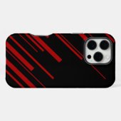 赤と黒の斜線 iPhoneケース (裏面横)