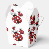 赤と黒の星付きテントウムシ3匹 フェイバーボックス (オープン)