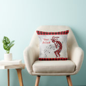 赤と黒の格子模様ココペリクリスマスピロー クッション (椅子)