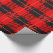 赤と黒の格子模様 ラッピングペーパー (角)