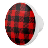 赤と黒の格子状セラミックプル セラミックノブ (右)