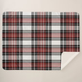 赤と黒の格子縞 シェルパブランケット (正面(横))