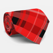 赤と黒の格子縞 ネクタイ (ロール)