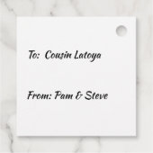 赤と黒の格子縞 フェイバータグ (裏面)