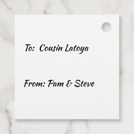 赤と黒の格子縞 フェイバータグ (裏面)