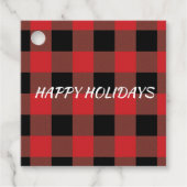 赤と黒の格子縞 フェイバータグ (正面)