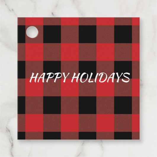 赤と黒の格子縞 フェイバータグ (正面)