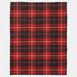 赤と黒の格子縞 フリースブランケット