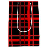 赤と黒の格子縞 ミディアムペーパーバッグ (裏面)