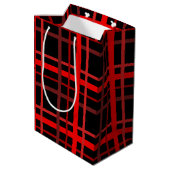 赤と黒の格子縞 ミディアムペーパーバッグ (裏面アングル)