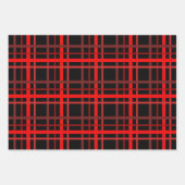 赤と黒の格子縞 ラッピングペーパーシート (正面)