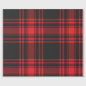 赤と黒の格子縞 ラッピングペーパー (フラット)