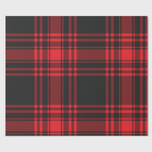 赤と黒の格子縞 ラッピングペーパー (フラット)