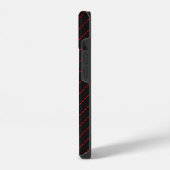 赤と黒の模様 iPhoneケース (左側面)