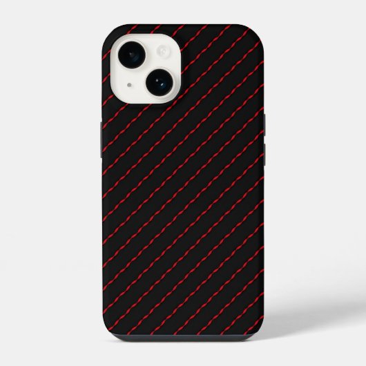 赤と黒の模様 iPhoneケース (裏面)