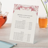 赤と黒の水のカラービズサービスメニュー 台座サイン (インサイチュ)