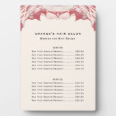 赤と黒の水の色のビジネス価格リストプラーク フォトプラーク (正面)