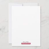 赤と黒の水玉模様ベビーシャワー招待状 招待状 (裏面)