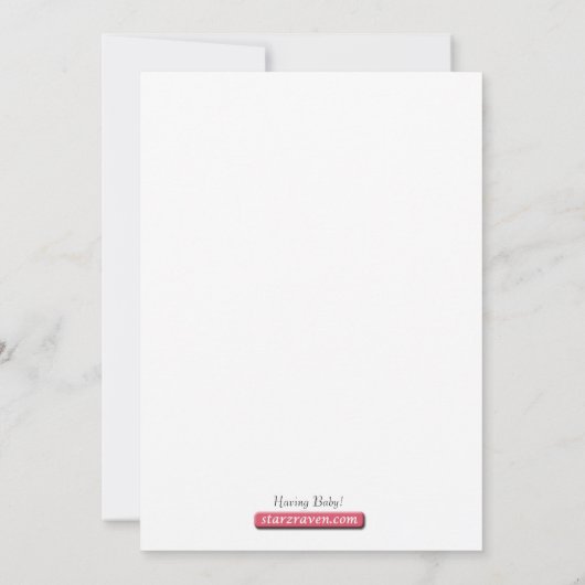 赤と黒の水玉模様ベビーシャワー招待状 招待状 (裏面)