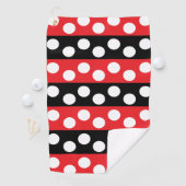 赤と黒の水玉模様 ゴルフタオル (インサイチュ)