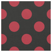赤と黒の水玉模様 ファブリック (クローズアップ)