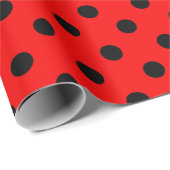 赤と黒の水玉模様 ラッピングペーパー (ロールコーナー)