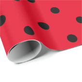 赤と黒の水玉模様 ラッピングペーパー (ロールコーナー)