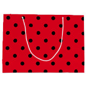 赤と黒の水玉模様 ラージペーパーバッグ (裏面)
