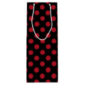 赤と黒の水玉模様 ワインギフトバッグ (裏面)