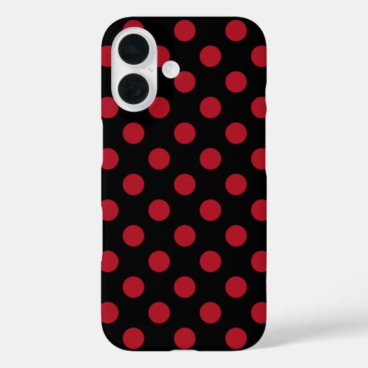 赤と黒の水玉模様 Case-Mate iPhoneケース (裏面)