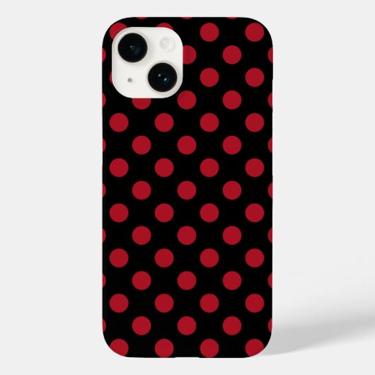 赤と黒の水玉模様 Case-Mate iPhoneケース (裏面)