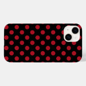 赤と黒の水玉模様 Case-Mate iPhoneケース (裏面 (横))