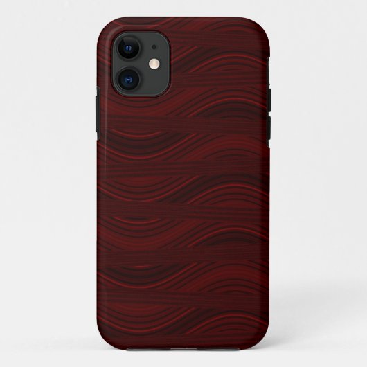 赤と黒の波とストライプ波 Case-Mate iPhoneケース (裏面)