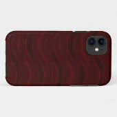 赤と黒の波とストライプ波 Case-Mate iPhoneケース (裏面(横))