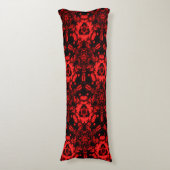 赤と黒の深い開花 ボディピロー (正面縦)