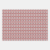 赤と黒の混合パターン ラッピングペーパーシート (正面2)