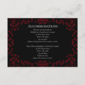 赤と黒の渦巻きゴシック結婚ズ エンクロージャーカード (正面)