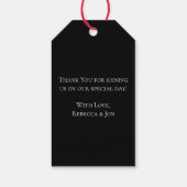 赤と黒の渦巻きゴシック結婚ズ ギフトタグ (裏面)