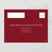 赤と黒の渦巻きゴシック結婚ズ シーズンポストカード (裏面)