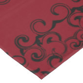 赤と黒の渦巻きゴシック結婚ズ テーブルクロス (アングル)