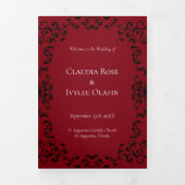 赤と黒の渦巻きゴシック結婚ズ 三つ折りプログラム (カバー)