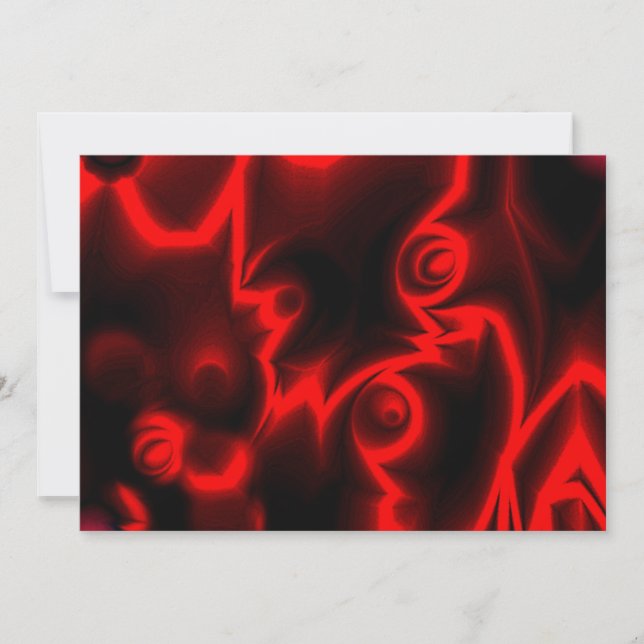 赤と黒の渦巻きデジタルデザイン (正面)