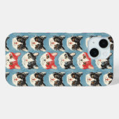 赤と黒の猫パターン Case-Mate iPhoneケース (裏面 (横))