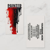 赤と黒の画家を注ぐ 名刺 (正面/裏面)