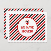 赤と黒の私たちは動ストライプの画を移動 (正面/裏面)