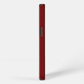 赤と黒の細い縦縞モノグラム iPhoneケース (右側面)