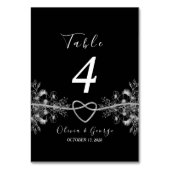 赤と黒の結婚テーブル番号 テーブルナンバー (正面)