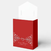 赤と黒の結婚式の引き出物 フェイバーボックス (オープン)