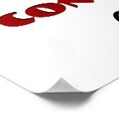 赤と黒の結婚式または婚約バナーV11 ポスター (角)